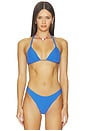 view 1 of 4 Isla Triangle Bikini Top in Blueberry