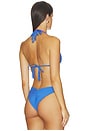 view 3 of 4 Isla Triangle Bikini Top in Blueberry