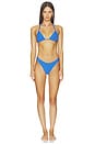 view 4 of 4 Isla Triangle Bikini Top in Blueberry