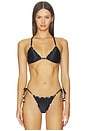 view 1 of 4 Lettuce Edge Triangle Bikini Top in Tux