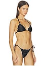 view 2 of 4 Lettuce Edge Triangle Bikini Top in Tux