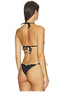 view 3 of 4 Lettuce Edge Triangle Bikini Top in Tux