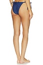 view 3 of 4 X Alice + Olivia Macrame Tie Side Teeny Bikini Bottom in Navy