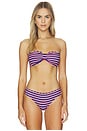 view 1 of 5 TOP BIKINI BANDEAU REVERSIBLE ALICE + OLIVIA in Teakwood
