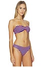view 3 of 5 TOP BIKINI BANDEAU REVERSIBLE ALICE + OLIVIA in Teakwood