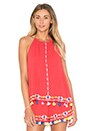 view 1 of 4 Java Halter Tank In Coral in Coral