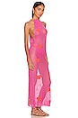 view 2 of 3 Crochet Hearts Halter Dress in Hot Pink