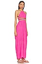 view 2 of 3 Crinkle Halter Maxi Dress in Hot Pink