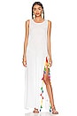 view 1 of 3 Stephanie Tassel Slit Dress in White