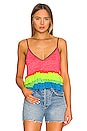 view 1 of 4 Cropped Rainbow Tier Cami in Bright