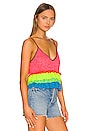 view 2 of 4 Cropped Rainbow Tier Cami in Bright