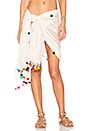 view 1 of 4 Pom Pom Sarong in White