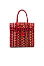 view 1 of 4 Straw Handbag in Multi Red