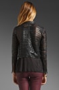 view 3 of 6 Leather Mesh Panel Jacket in Black