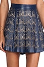 view 4 of 7 Filomena Leather Skirt in Navy