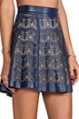 view 5 of 7 Filomena Leather Skirt in Navy