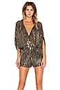 view 1 of 4 Kimora Sequin Romper in Antique Gold