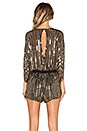 view 3 of 4 Kimora Sequin Romper in Antique Gold