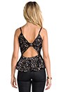 view 4 of 6 Park Peplum Top in Nude & Black