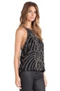 view 2 of 3 Zane Sequin Tank in Black