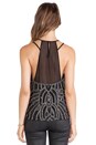 view 3 of 3 Zane Sequin Tank in Black