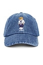view 1 of 2 Denim Classic Novelty Bear Sport Cap in Medium Wash