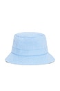 view 2 of 2 Tissue Linen Classic Novelty Bear Loft Bucket Hat in Austin Blue
