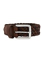 view 3 of 3 CEINTURE in Saddle & Dark Brown