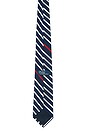 view 3 of 3 CRAVATE SILK MOGADOR STRIPE in Navy & White