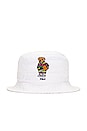 view 1 of 4 Bear Bucket Hat in Pure White