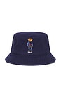 view 1 of 2 Chino Novelty Bear Loft Bucket Hat in Newport Navy