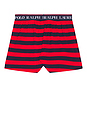 view 2 of 2 Exposed Waistband Knit Boxer With Bear in Cruise Navy & RL2000 Red Rugby Stripe