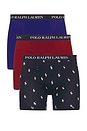 view 1 of 3 Classic Fit Cotton Boxer Briefs 3 Pack in Holiday Red, Cruise Navy, & Heritage Royal