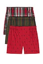 view 1 of 3 Classic Fit Cotton 3 Pack Woven Boxers in Multi