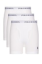 view 1 of 3 Classic Fit Cotton 3 Pack Boxer Brief in White & Cruise Navy PP