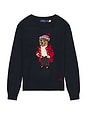 view 1 of 5 Long Sleeve Bear Pullover Sweater in RL Navy