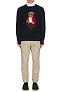 view 5 of 5 Long Sleeve Bear Pullover Sweater in RL Navy