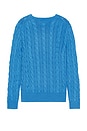 view 2 of 5 Cable Knit Crewneck Sweater in Blue Orbit