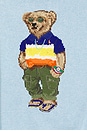 view 3 of 5 Beach Shop Bear Crewneck Sweater in Ocean Pearl Blue