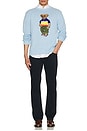 view 5 of 5 Beach Shop Bear Crewneck Sweater in Ocean Pearl Blue