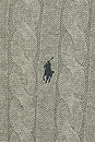 view 3 of 5 Cotton Cable Knit Crewneck Sweater in Fawn Grey Heather