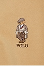 view 3 of 5 Fleece Novelty Heritage Bear Mockneck Sweatshirt in Camel