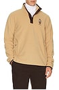 view 4 of 5 Fleece Novelty Heritage Bear Mockneck Sweatshirt in Camel