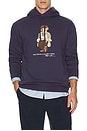 view 4 of 5 Vintage Fleece Novelty Bear Hoodie in Faded Blue
