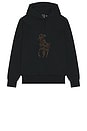 view 1 of 5 Long Sleeve Double Knit Tech Hoodie With Large Camo Pony in Black