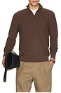 view 4 of 5 1/2 Zip Sweater Pullover in Nutmeg Brown Heather