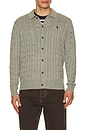 view 1 of 5 Button Placket Cardigan Sweater in Camel Melange