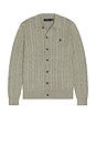 view 4 of 5 Button Placket Cardigan Sweater in Camel Melange