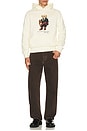 view 3 of 4 Seasonal Fleece Novelty Bear Hoodie in Clubhouse Cream