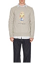 view 1 of 4 Fleece Novelty Bear Crewneck Sweatshirt in Loft Heather